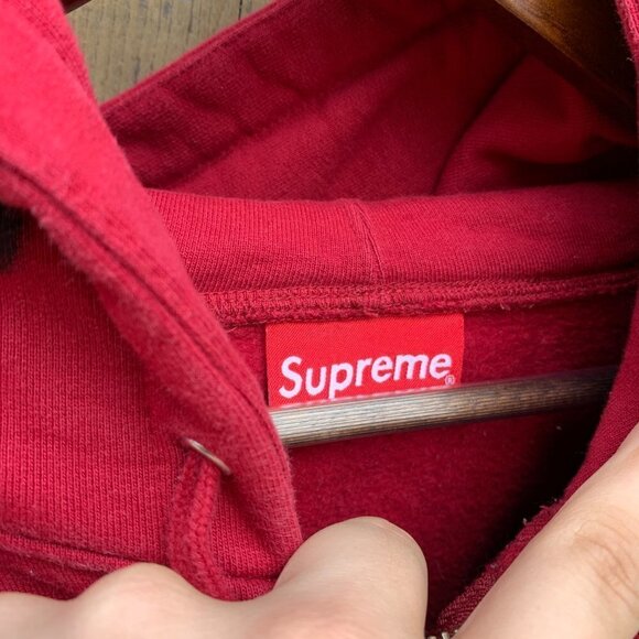 Supreme Bone Zip Up Sweatshirt Cardinal Red XL - Picture 4 of 13